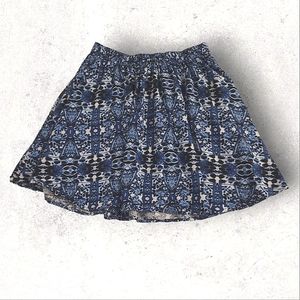 Abercrombie & Fitch Blue and White Mini Skirt, Size M